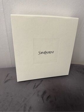 Saint Laurent Cream gift box w/card. 10”x10.5x2.5